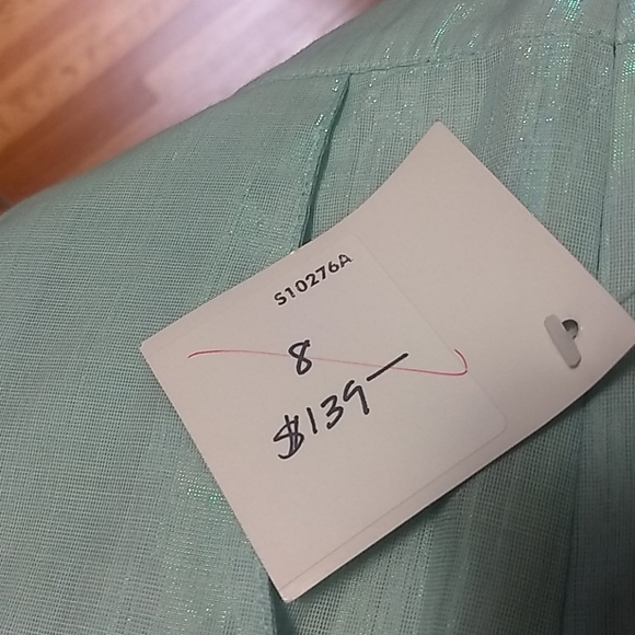 Spanner Aqua Metallic Cotton Pleated Skirt - Picture 11 of 11